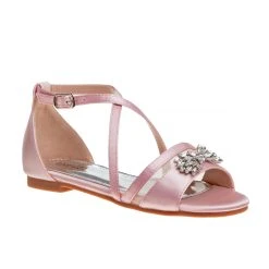 Badgley Mischka Girls’ Open Toe Strappy Sandals 17 Badgley Mischka Girls’ Open Toe Strappy Sandals -Badgley Mischka shop O BM91276S PINK 1 05103.1650918886