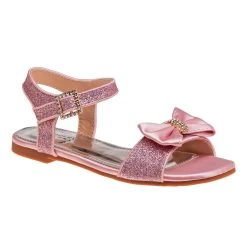 Badgley Mischka Girls’ Open-Toe Glitter & Bow Sandals -Badgley Mischka shop O BM91280S PINK 1 37511.1650920266