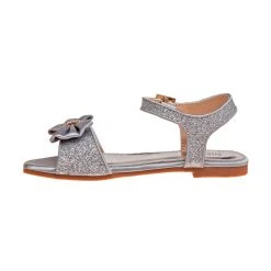 Badgley Mischka Girls’ Open-Toe Glitter & Bow Sandals -Badgley Mischka shop O BM91280S SILVER 2 48481.1650920266
