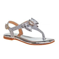 Badgley Mischka Girls’ Glitter Dress Sandals