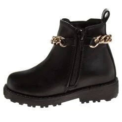 Badgley Mischka Girls’ Sassy Bootie With Chain -Badgley Mischka shop O BM92056 BLK 3 52924.1671828493