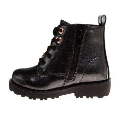 Badgley Mischka Girls’ Glitter Bootie With Bronze Charms -Badgley Mischka shop O BM92058N BLKP 3 10351.1670957560