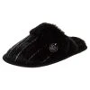 Badgley Mischka Girls' Faux-Fur Slippers With Glitter Lines -Badgley Mischka shop O BM92065H BLK 1 42302.1670964672