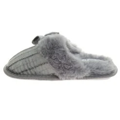 Badgley Mischka Girls' Faux-Fur Slippers With Glitter Lines -Badgley Mischka shop O BM92065H SILV 10 69603.1670964672
