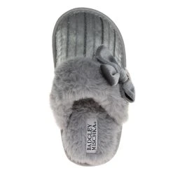 Badgley Mischka Girls' Faux-Fur Slippers With Glitter Lines -Badgley Mischka shop O BM92065H SILV 13 67527.1670964672