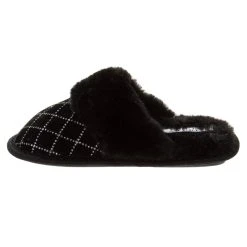 Badgley Mischka Girls' Fur Slippers With Studs -Badgley Mischka shop O BM92068H BLK 3 32258.1670957584
