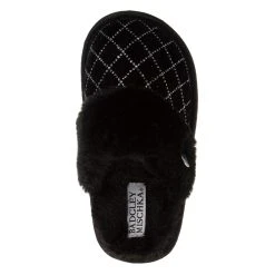 Badgley Mischka Girls' Fur Slippers With Studs -Badgley Mischka shop O BM92068H BLK 6 17391.1670964922