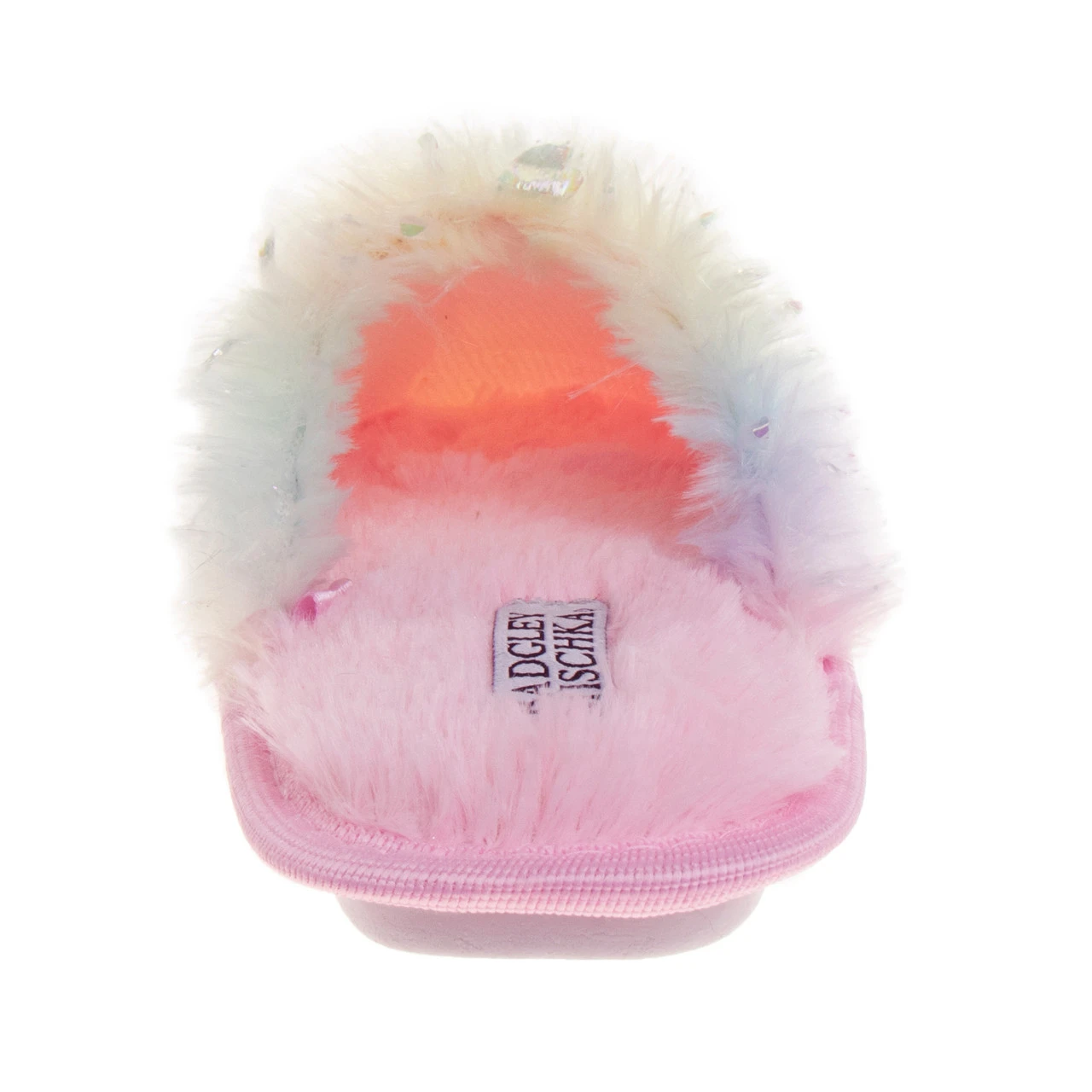 Badgley Mischka Girls' Rainbow Faux-Fur Slippers 6 Badgley Mischka Girls' Rainbow Faux-Fur Slippers - Image 4