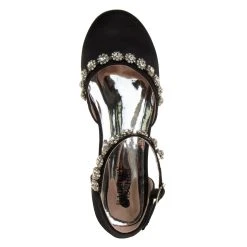 Badgley Mischka Girls’ Satin 2-Piece Flats With Flower Embellishments -Badgley Mischka shop O BM92458M BKST 6 88548.1670958120