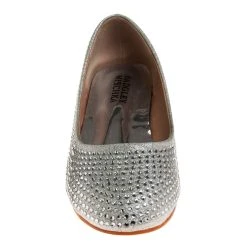 Badgley Mischka Girls’ Rhinestone Slip-On Ballet Flats -Badgley Mischka shop O BM92461M SILV 5 61561.1670961863