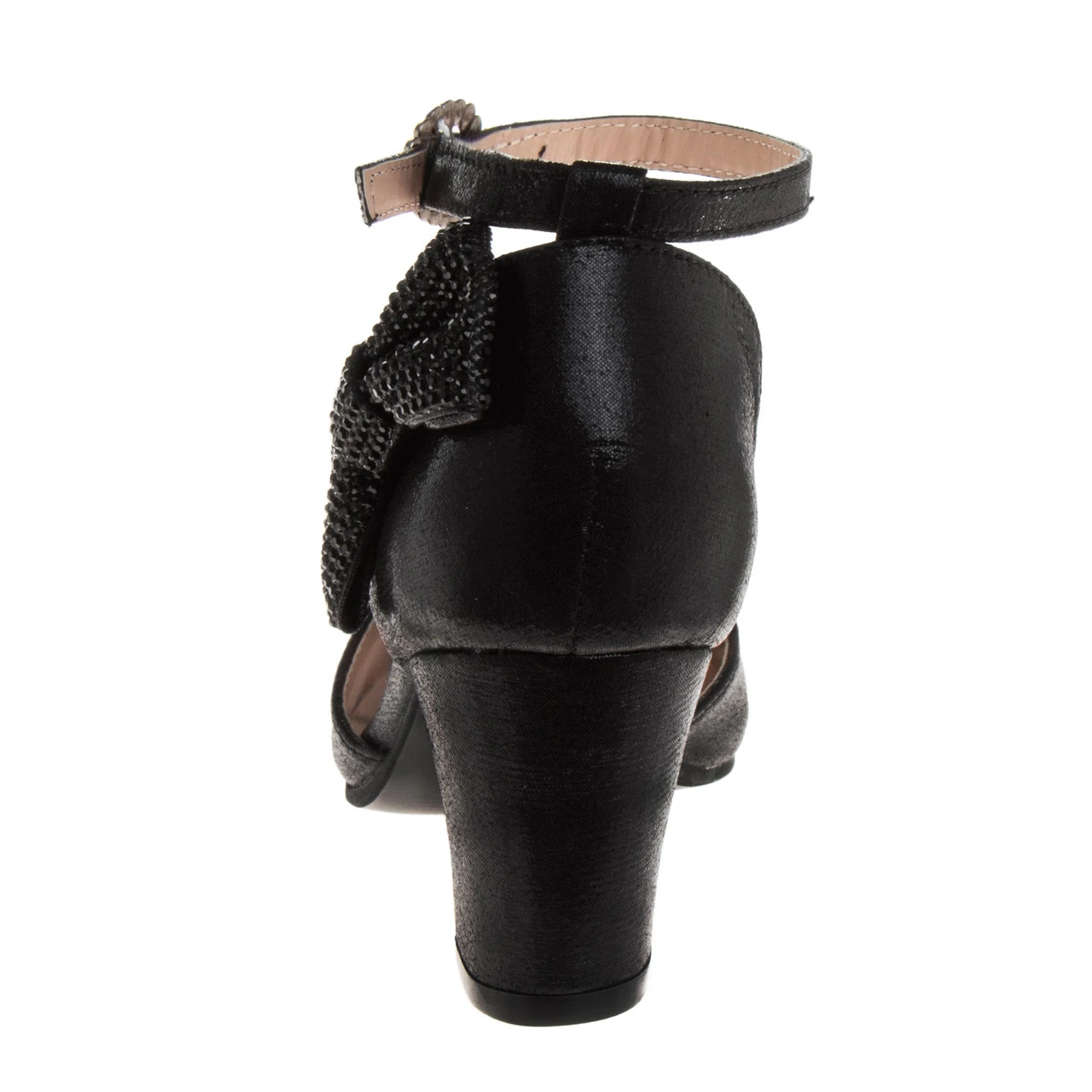 Badgley Mischka Girls’ Block Heeled Dress 2-Piece Shoes With Rhinestone Bow 6 Badgley Mischka Girls’ Block Heeled Dress 2-Piece Shoes With Rhinestone Bow - Image 4