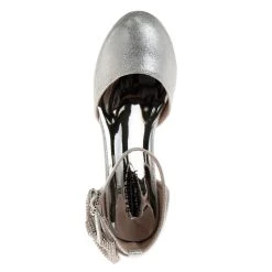 Badgley Mischka Girls’ Block Heeled Dress 2-Piece Shoes With Rhinestone Bow 26 Badgley Mischka Girls’ Block Heeled Dress 2-Piece Shoes With Rhinestone Bow -Badgley Mischka shop O BM92474N SILV 6 84668.1670961301
