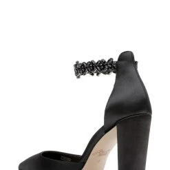 Jewel Badgley Mischka Ollie High Heel Pump -Badgley Mischka shop OLLIE JW3932 BLKSAT 3 19163.1634068298