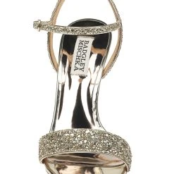 Badgley Mischka Olympia Glittered Evening Sandal -Badgley Mischka shop OLYMPIA MP5116 PLTGLT 4 FRONT VIEW 65875 64591.1609311746