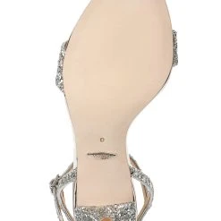Badgley Mischka Olympia Glittered Evening Sandal -Badgley Mischka shop OLYMPIA MP5116 SILGLT 6 BOTTOM VIEW 00684 87690.1609311746