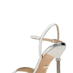 Badgley Mischka Olympia Glittered Evening Sandal -Badgley Mischka shop OLYMPIA MP5116 WHTGLT 2 BACK VIEW 06344.1630436412
