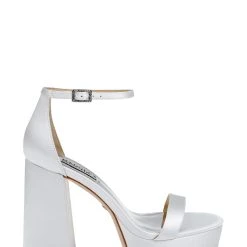 Badgley Mischka Party Platform Block Heel -Badgley Mischka shop PARTY MP6832 WHTSAT 2 23928.1672871938