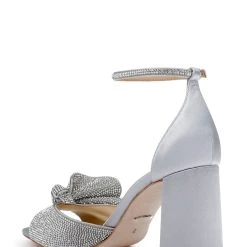 Badgley Mischka Poppy Rhinestone Bejeweled Block Heel -Badgley Mischka shop POPPY MP6808 SILSAT 3 92451.1672871915