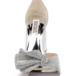Badgley Mischka Poppy Rhinestone Bejeweled Block Heel -Badgley Mischka shop POPPY MP6808 SILSAT 4 60592.1672871915