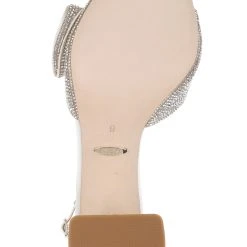 Badgley Mischka Poppy Rhinestone Bejeweled Block Heel -Badgley Mischka shop POPPY MP6808 WHTSAT 6 61526.1672871915