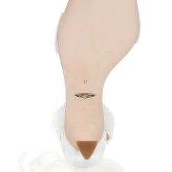 Badgley Mischka Primrose Bow Strap Stiletto Heel -Badgley Mischka shop PRIMROSE MP6826 WHTSAT 6 82106.1672871925