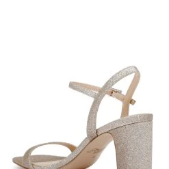 Jewel Badgley Mischka Rayla Block Heel Sandal -Badgley Mischka shop RAYLA JW4626 GLDGLT 3 29683.1672873509