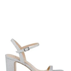 Jewel Badgley Mischka Rayla Block Heel Sandal -Badgley Mischka shop RAYLA JW4626 SILGLT 2 35996.1672873509