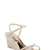 Badgley Mischka Reagan Open-Toe Wedge Heel -Badgley Mischka shop REAGAN MP5909 PALGLD 1 FRONT VIEW 08159 53248 08853.1673483903