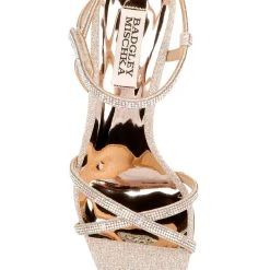 Badgley Mischka Reagan Open-Toe Wedge Heel -Badgley Mischka shop REAGAN MP5909 PALGLD 5 TOP VIEW 20103 73901.1613604241
