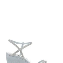 Badgley Mischka Reagan Open-Toe Wedge Heel -Badgley Mischka shop REAGAN MP5909 WHSPBL 3 SIDE VIEW 42900 08179.1613604241