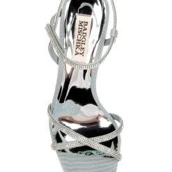 Badgley Mischka Reagan Open-Toe Wedge Heel -Badgley Mischka shop REAGAN MP5909 WHSPBL 5 TOP VIEW 62641 84233.1613604241