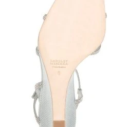 Badgley Mischka Reagan Open-Toe Wedge Heel -Badgley Mischka shop REAGAN MP5909 WHSPBL 6 BOTTOM VIEW 47341 72210.1613604241
