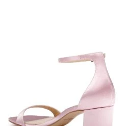 Jewel Badgley Mischka Reese Simple Block Heel Sandal -Badgley Mischka shop REESE JW4624 PALEPK 3 93963.1672873495