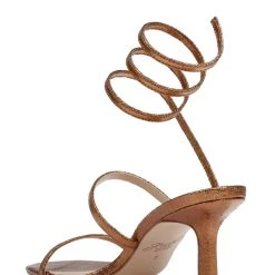 Jewel Badgley Mischka Reina Metallic Wrapped Ankle Stiletto Heel -Badgley Mischka shop REINA JW4622 BRZTXL 3 53884.1672873473