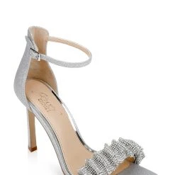 Jewel Badgley Mischka Ridley Bejeweled Strap Stiletto Heel -Badgley Mischka shop RIDLEY JW4618 SILGLT 1 25601.1678471747