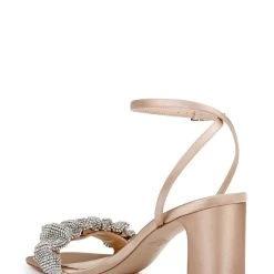 Jewel Badgley Mischka Rita Bejeweled Strap Block Heel -Badgley Mischka shop RITA JW4617 ALMNUD 3 05689.1672873453