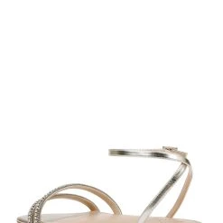 Jewel Badgley Mischka Roslyn Metallic Flat Sandal With Crystals -Badgley Mischka shop ROSLYN JW4609 GLDMET 3 59308.1672873413