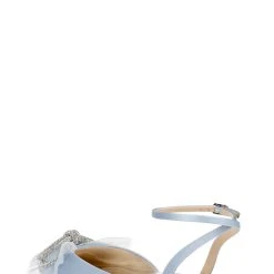 Badgley Mischka Sabina Tulle Bow Pointed Toe Flat -Badgley Mischka shop SABINA MP6601 AZBLST 3 58506.1661977403