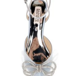 Badgley Mischka Sabina Tulle Bow Pointed Toe Flat -Badgley Mischka shop SABINA MP6601 AZBLST 5 09689.1661977403