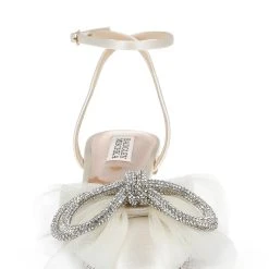 Badgley Mischka Sabina Tulle Bow Pointed Toe Flat -Badgley Mischka shop SABINA MP6601 IVRSAT 4 65482.1661977403