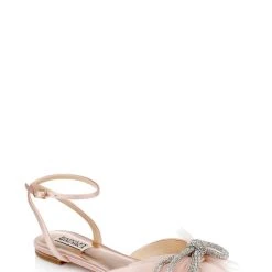 Badgley Mischka Sabina Tulle Bow Pointed Toe Flat -Badgley Mischka shop SABINA MP6601 SFTBLS 1 66196.1661977403