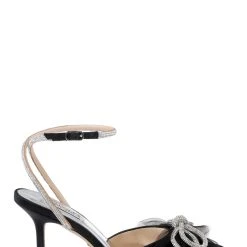 Badgley Mischka Sacred Stiletto Pointed Toe Heel -Badgley Mischka shop SACRED MP6602 BLKSAT 2 26425.1661977413