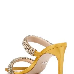 Badgley Mischka Sade Jeweled Double-Band Stiletto -Badgley Mischka shop SADE MP6603 GLDSAT 3 98317.1661977430