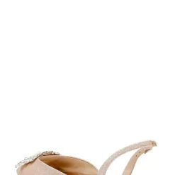 Badgley Mischka Saga Crystal Buckle Pointed Toe Flat -Badgley Mischka shop SAGA MP6605 BLSGLD 3 97081.1661977451
