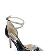 Badgley Mischka Saint Elegant 2 Piece With Ankle Strap -Badgley Mischka shop SAINT MP6606 BLKSAT 1 86364.1661979658