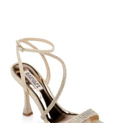 Badgley Mischka Sally Curvy Heel Stiletto Sandal -Badgley Mischka shop SALLY MP6608 PLTPLT 1 59649.1678470782