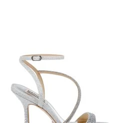 Badgley Mischka Sally Curvy Heel Stiletto Sandal -Badgley Mischka shop SALLY MP6608 SILSIL 2 03372.1661977474
