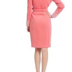 Badgley Mischka Pearl Sleeve Belted Cocktail Dress -Badgley Mischka shop SC2541 TERR 3 53890.1676330972
