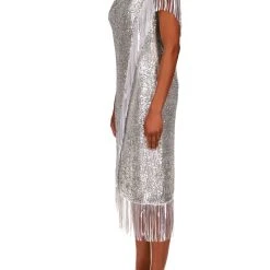 Badgley Mischka Sequin Fringe Cocktail Dress -Badgley Mischka shop SC2800 4 39389.1652984681
