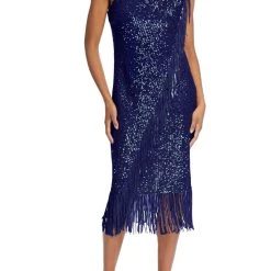 Badgley Mischka Sequin Fringe Cocktail Dress -Badgley Mischka shop SC2800B SAPH 1 64314.1666113775